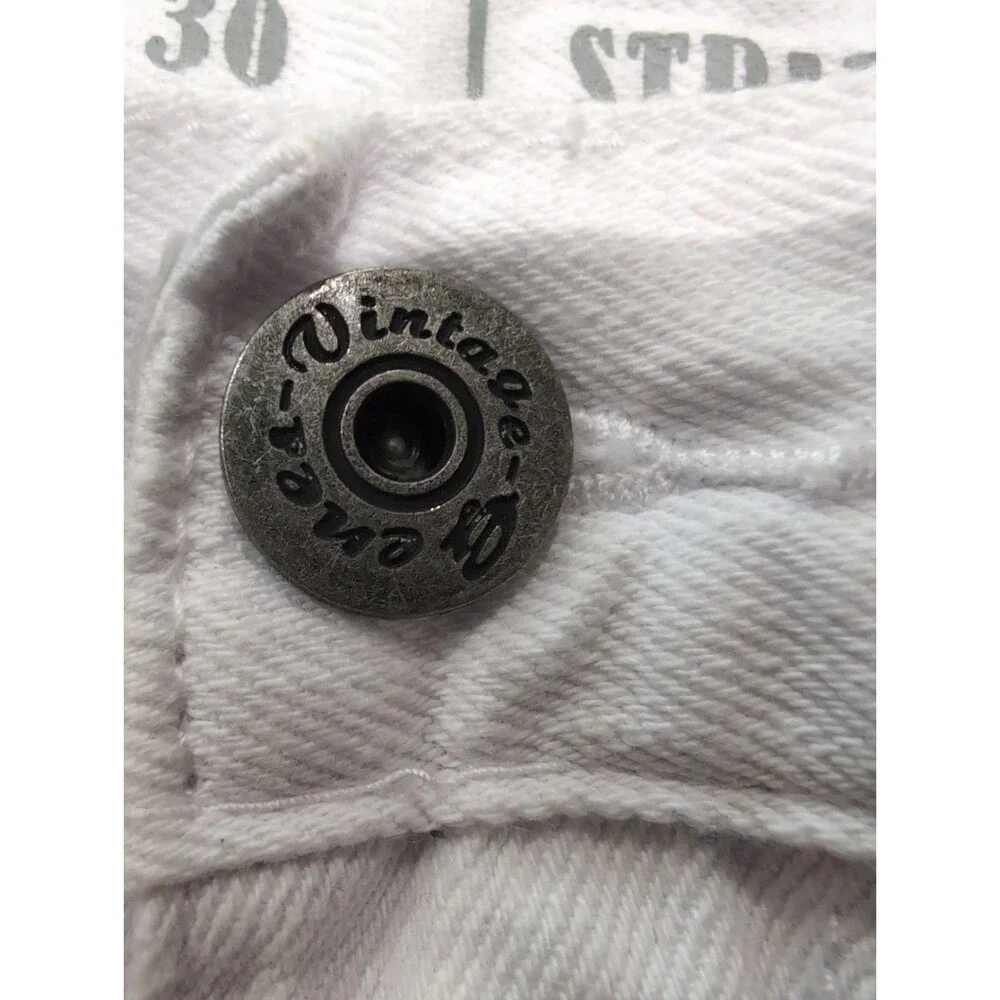 VINTAGE GENES BLACK LABEL SLIM FIT COMFORT  WHITE DENIM JEANS MEN'S SZ 38X30 EUC